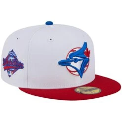 Men's Toronto Blue Jays New Era White/Red Undervisor 59FIFTY Fitted Hat