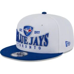 Men's Toronto Blue Jays New Era White/Royal Crest 9FIFTY Snapback Hat