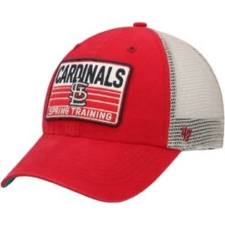 Men's St. Louis Cardinals '47 Red/Tan Four Stroke Clean Up Trucker Snapback Hat