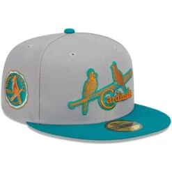 Men's St. Louis Cardinals New Era Gray/Teal 59FIFTY Fitted Hat
