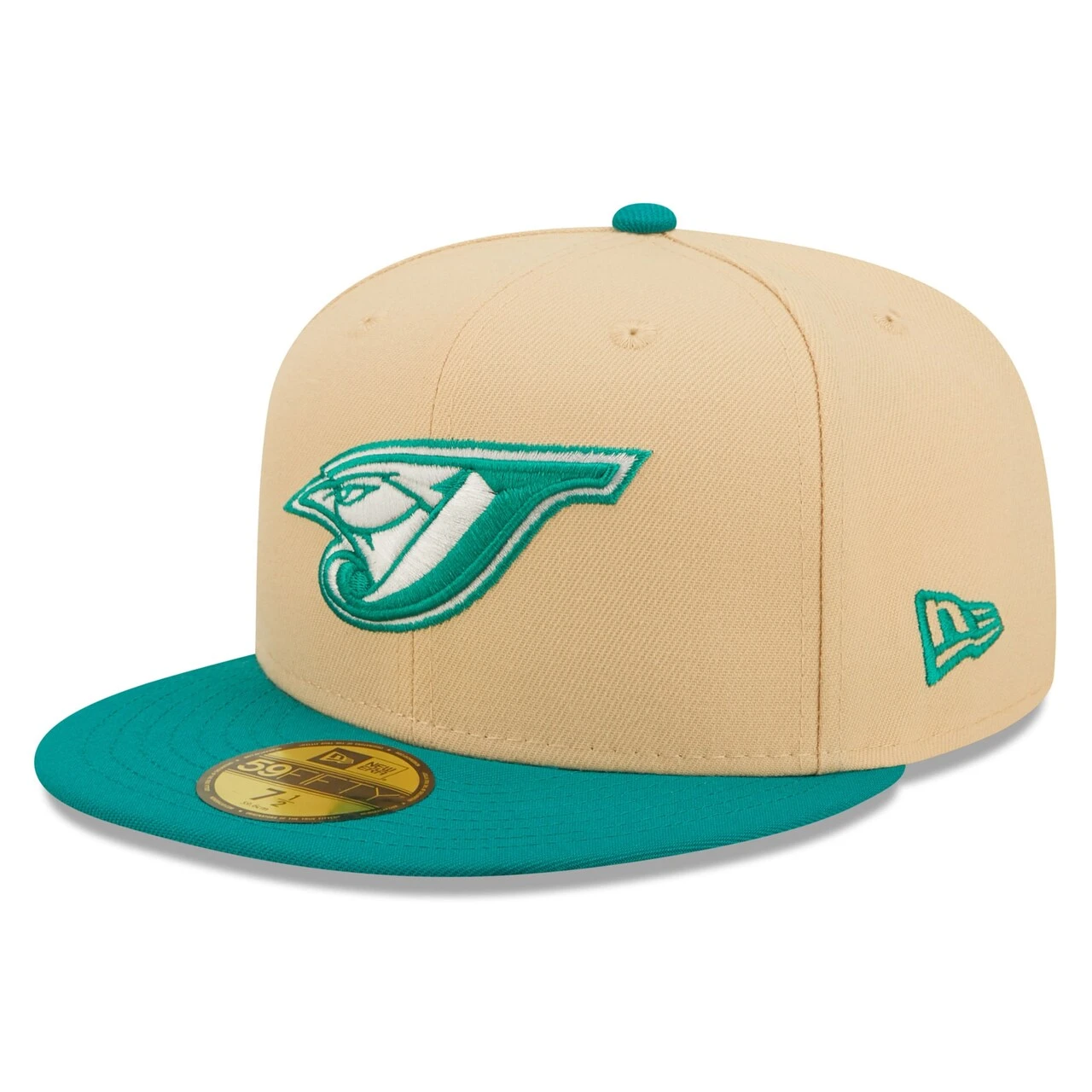 Men's Toronto Blue Jays New Era Natural/Teal Mango Forest 59FIFTY Fitted Hat - Image 3