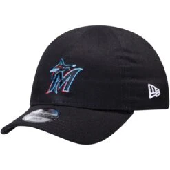 Toddler Miami Marlins New Era Black My First 9TWENTY Adjustable Hat