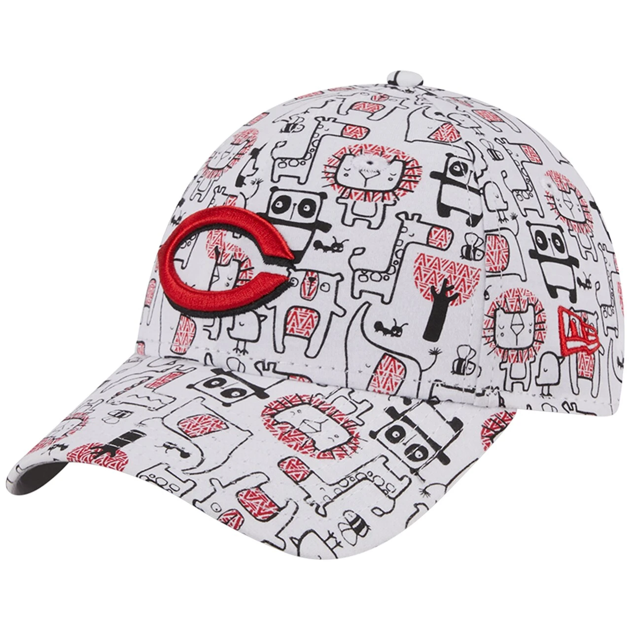 Toddler Cincinnati Reds New Era White Pattern 9FORTY Flex Hat
