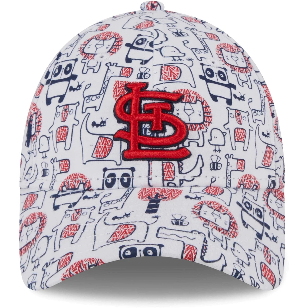 Toddler St. Louis Cardinals New Era White Pattern 9FORTY Flex Hat - Image 2