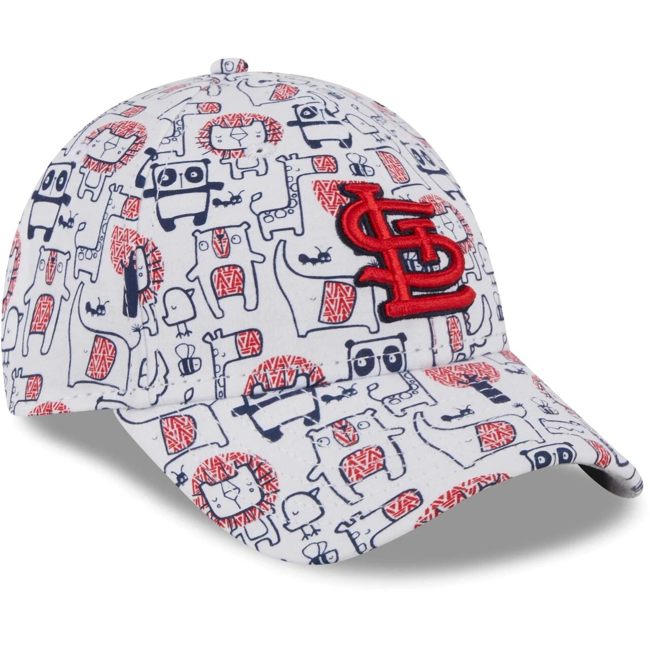 Toddler St. Louis Cardinals New Era White Pattern 9FORTY Flex Hat - Image 3