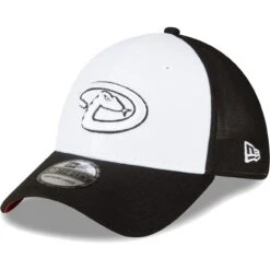 Men's Arizona Diamondbacks New Era Black/White 2023 On-Field Batting Practice 39THIRTY Flex Hat