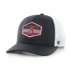 Men's Arizona Diamondbacks '47 Black/White Burgess Trucker Snapback Hat