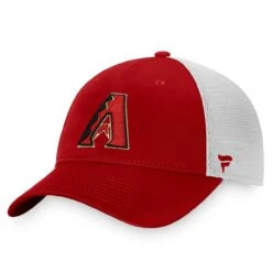 Men's Arizona Diamondbacks Fanatics Branded Cardinal/White Core Structured Trucker Snapback Hat