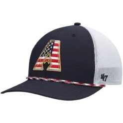Men's Arizona Diamondbacks '47 Navy/White Flag Fill Trucker Snapback Hat