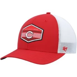 Men's Cincinnati Reds '47 Red/White Burgess Trucker Snapback Hat