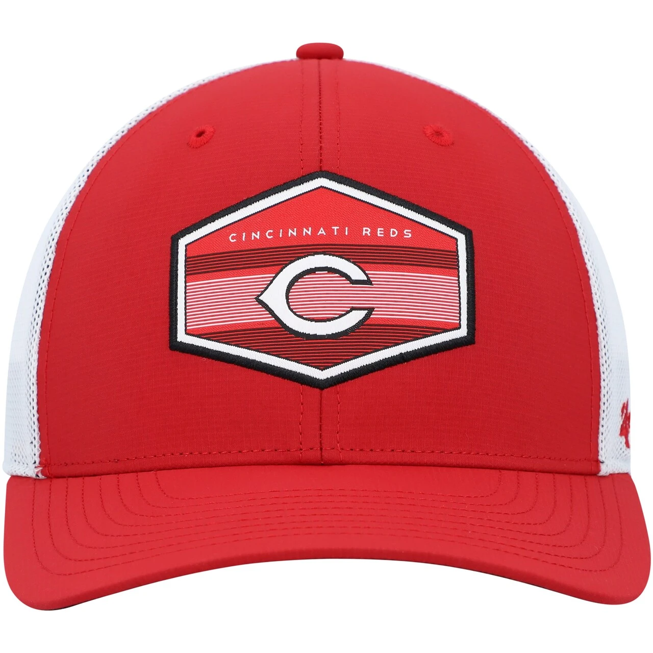 Men's Cincinnati Reds '47 Red/White Burgess Trucker Snapback Hat - Image 2