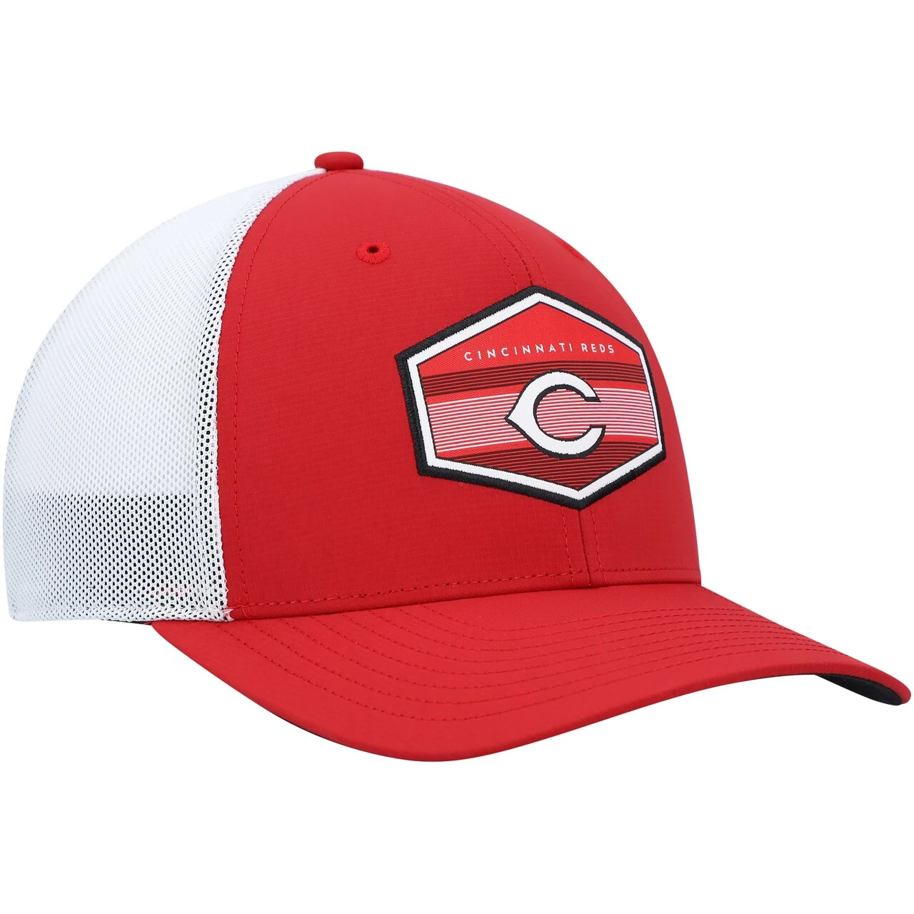 Men's Cincinnati Reds '47 Red/White Burgess Trucker Snapback Hat - Image 3
