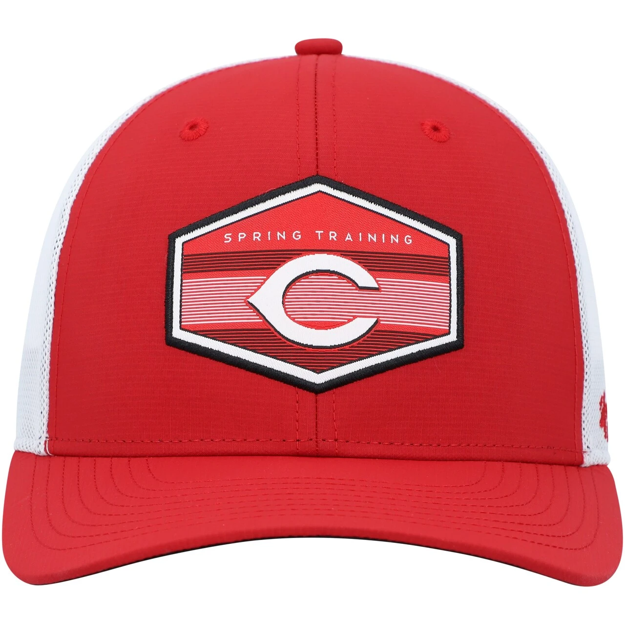 Men's Cincinnati Reds '47 Red/White Spring Training Burgess Trucker Snapback Hat - Image 2