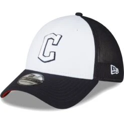 Men's Cleveland Guardians New Era Navy/White 2023 On-Field Batting Practice 39THIRTY Flex Hat