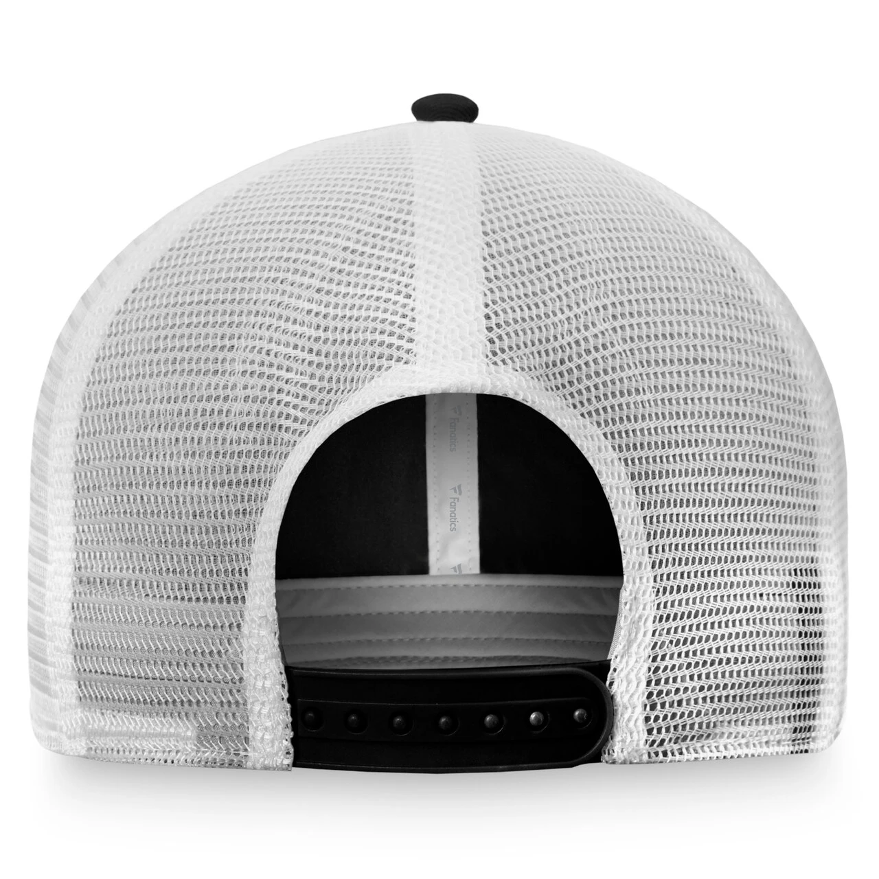 Men's Florida Marlins Fanatics Branded Black/White Cooperstown Collection Core Trucker Snapback Hat - Image 4