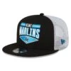 Men's Miami Marlins New Era Black/White Base Trucker 9FIFTY Snapback Hat