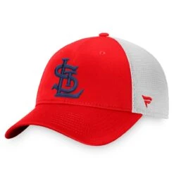 Men's St. Louis Cardinals Fanatics Branded Red/White Cooperstown Collection Core Trucker Snapback Hat