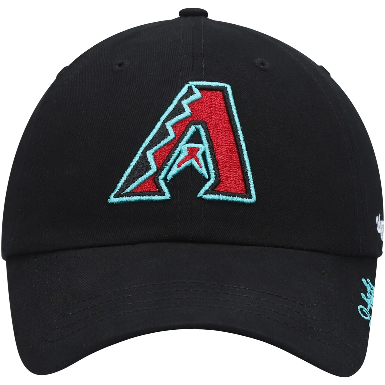 Women's Arizona Diamondbacks '47 Black Team Miata Clean Up Adjustable Hat - Image 2