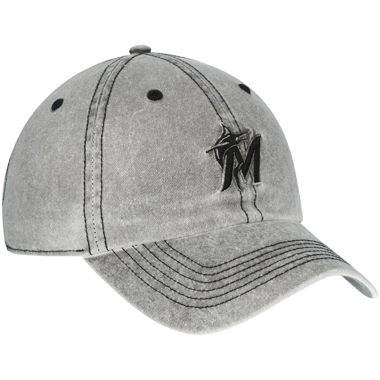 Women's Miami Marlins '47 Gray Mist Clean Up Adjustable Hat - Image 3