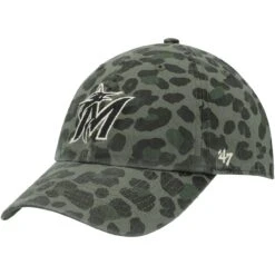 Women's Miami Marlins '47 Green Bagheera Clean Up Adjustable Hat