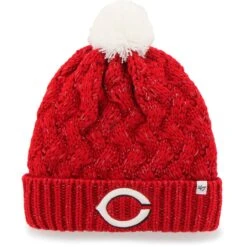 Women's Cincinnati Reds '47 Red Knit Cuffed Hat With Pom