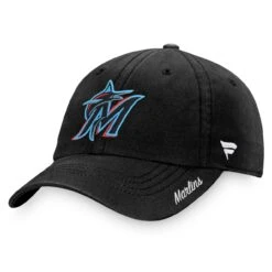 Women's Miami Marlins Fanatics Branded Black Team Core Adjustable Hat