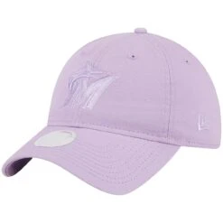 Women's Miami Marlins New Era Lavender Tropic Core Classic 9TWENTY Adjustable Hat