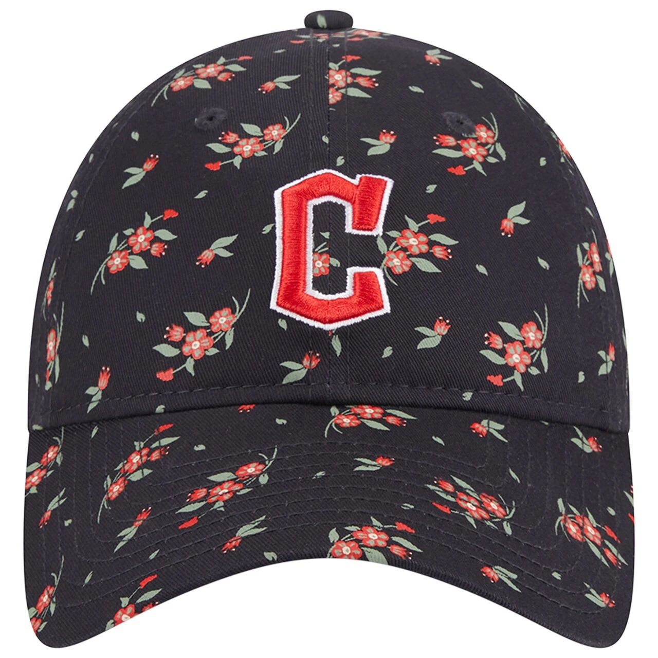 Women's Cleveland Guardians New Era Navy Bloom 9TWENTY Adjustable Hat - Image 2