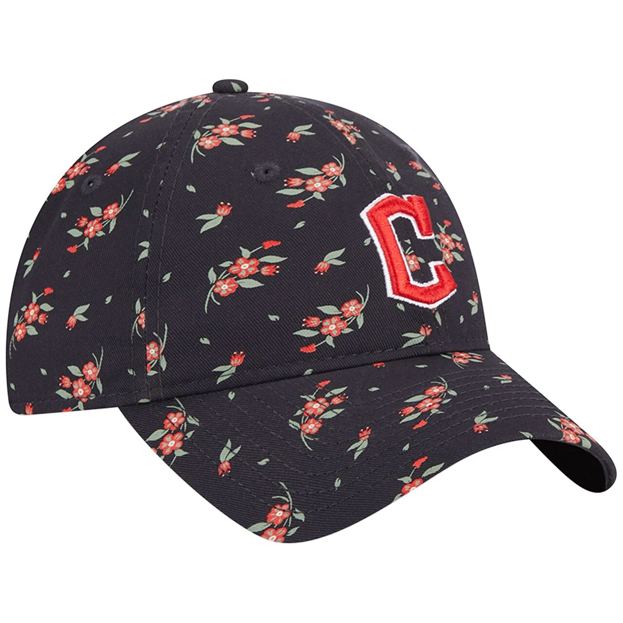 Women's Cleveland Guardians New Era Navy Bloom 9TWENTY Adjustable Hat - Image 3