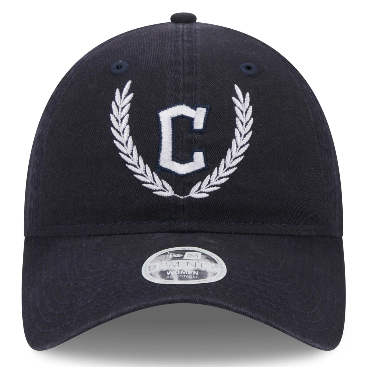 Women's Cleveland Guardians New Era Navy Leaves 9TWENTY Adjustable Hat - Image 2