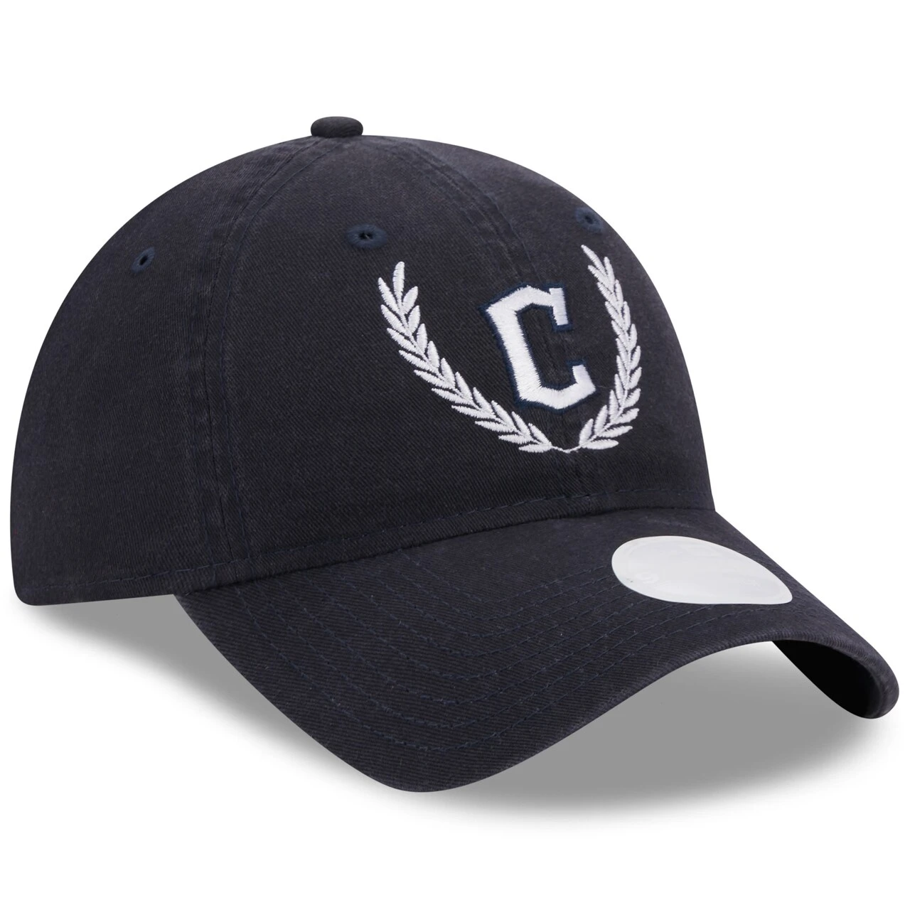 Women's Cleveland Guardians New Era Navy Leaves 9TWENTY Adjustable Hat - Image 3