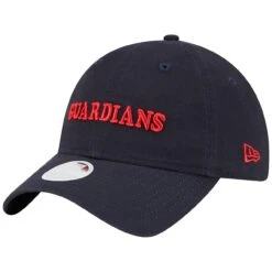Women's Cleveland Guardians New Era Navy Shoutout 9TWENTY Adjustable Hat