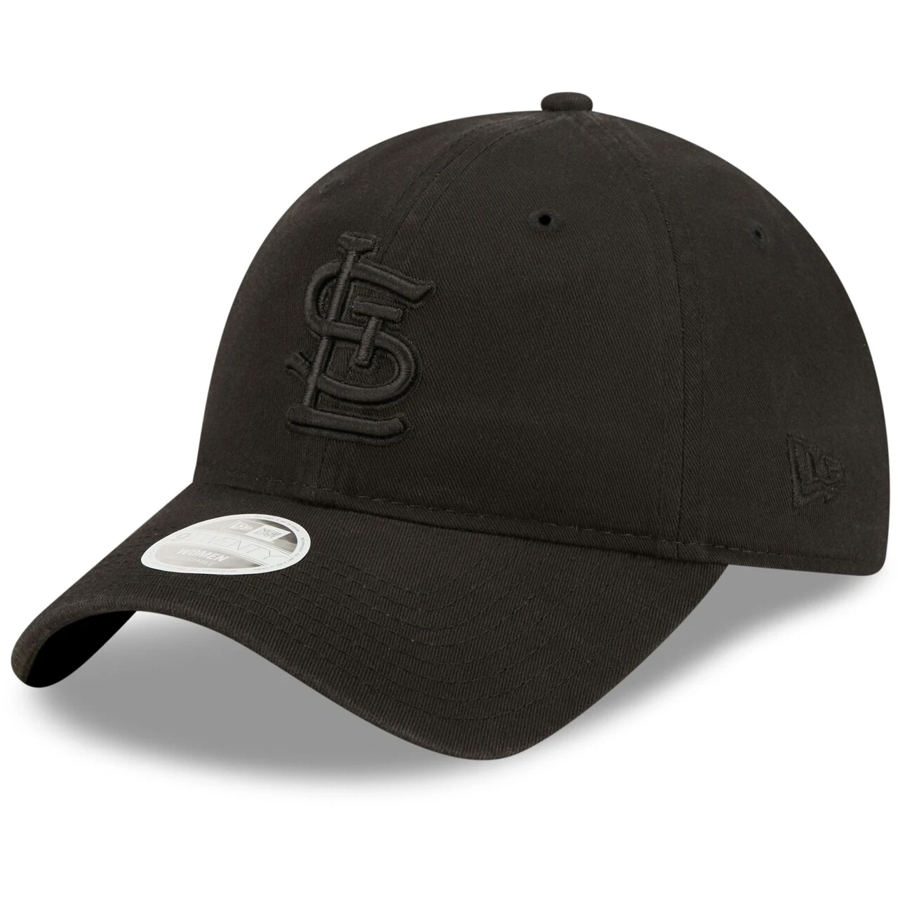 Women's St. Louis Cardinals New Era Black On Black Core Classic II 9TWENTY Adjustable Hat