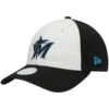 Women's New Era White Miami Marlins 9TWENTY Color Block Adjustable Hat