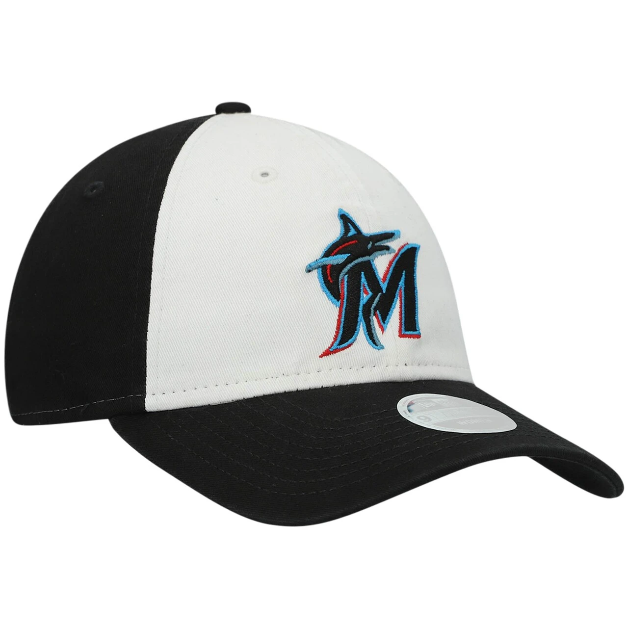 Women's New Era White Miami Marlins 9TWENTY Color Block Adjustable Hat - Image 3