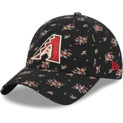 Youth Arizona Diamondbacks New Era Black Bloom 9TWENTY Adjustable Hat