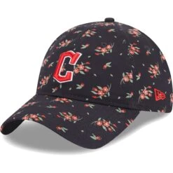 Youth Cleveland Guardians New Era Navy Bloom 9TWENTY Adjustable Hat