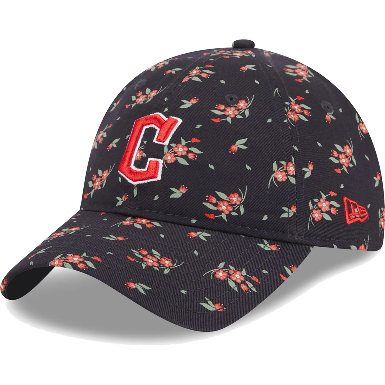 Youth Cleveland Guardians New Era Navy Bloom 9TWENTY Adjustable Hat