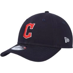 Youth Cleveland Guardians New Era Navy Core Classic 9TWENTY Adjustable Hat